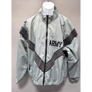 US ARMY IPFU PT Full Zip Jacket Uniform Digital Reflective Nylon Size XL Short